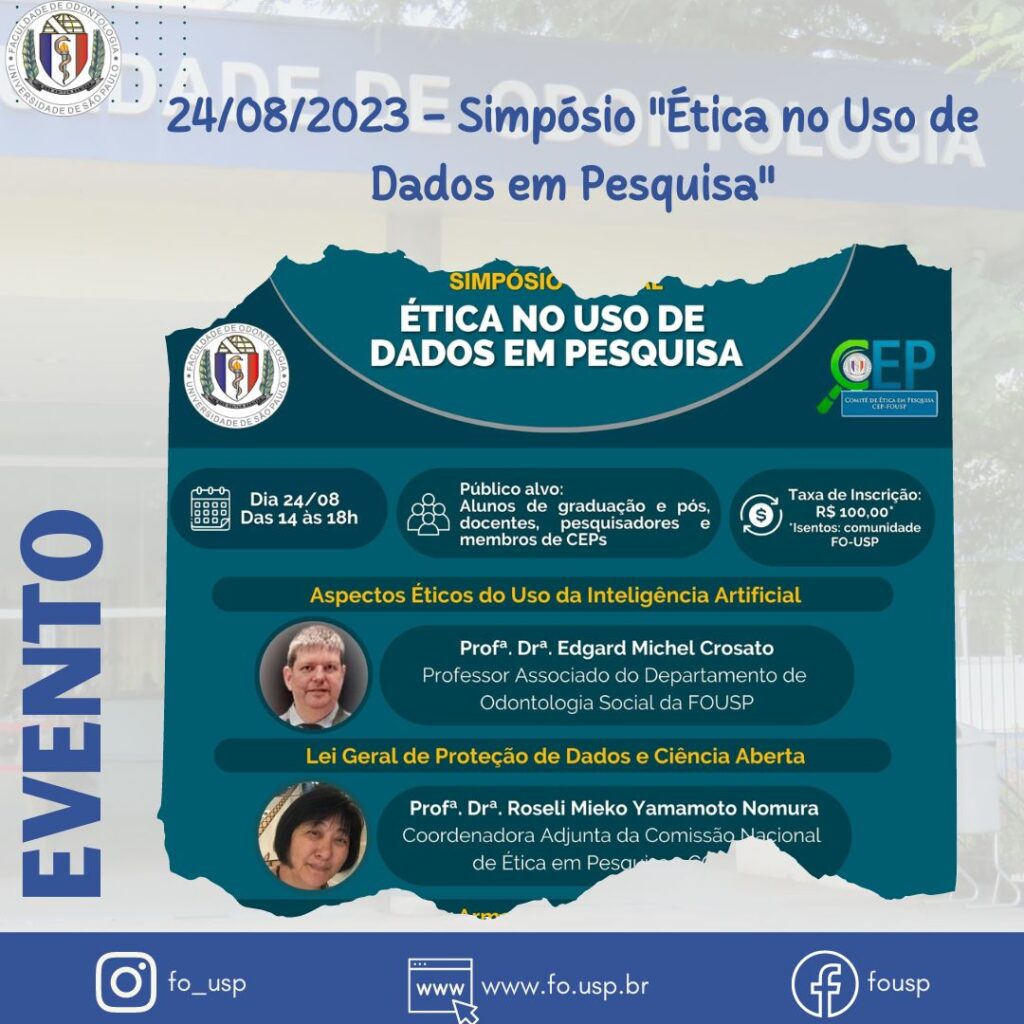 Leia mais sobre o artigo Simpósio Ética no Uso de Dados em Pesquisa