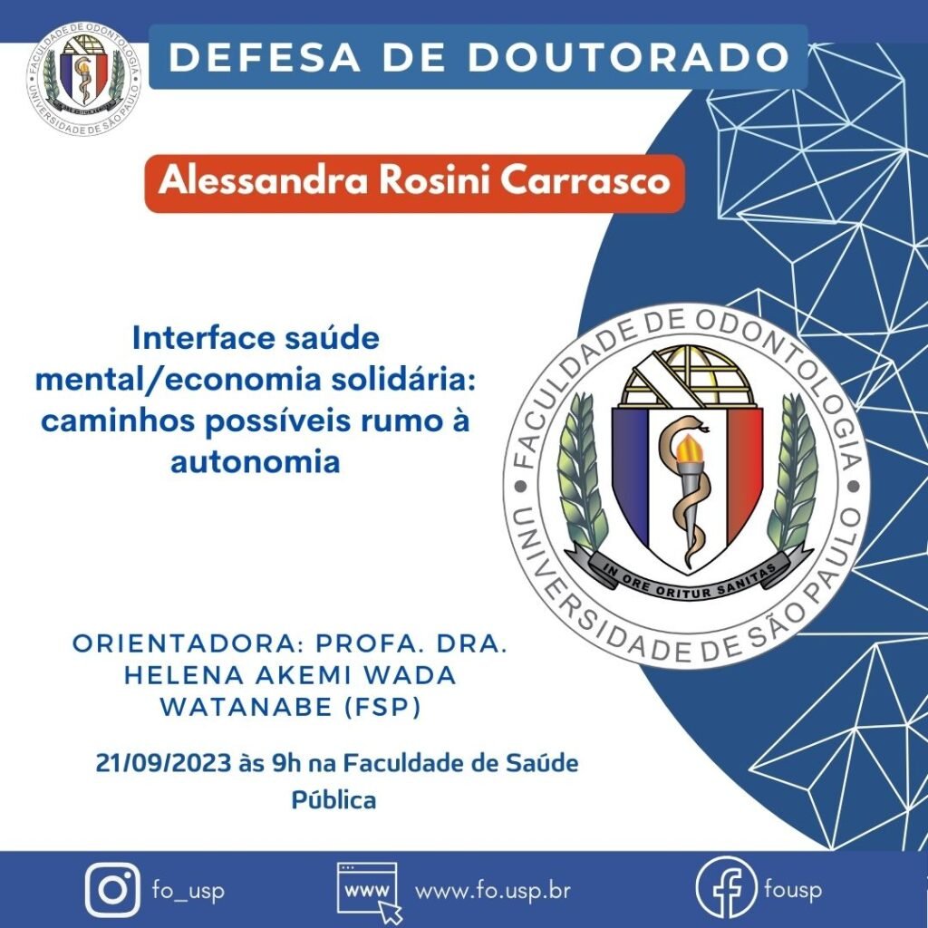 Leia mais sobre o artigo Defesa de Mestrado de Alessandra Rosini Carrasco