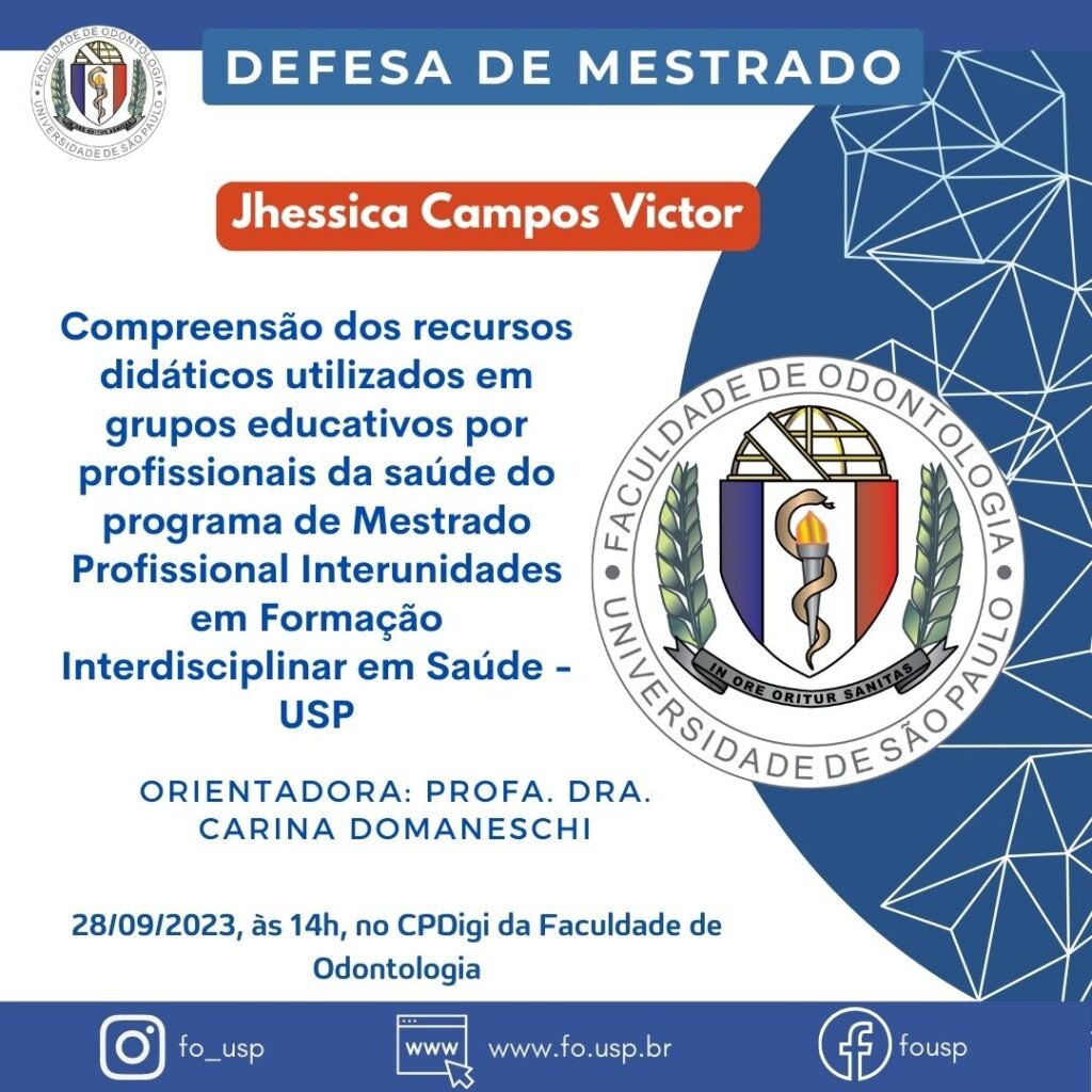 Leia mais sobre o artigo Defesa de Mestrado de Jhessica Campos Victor