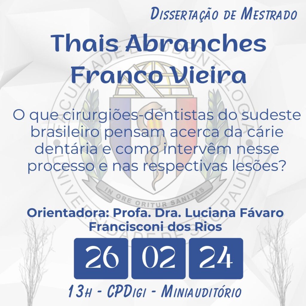 Leia mais sobre o artigo Dissertação de Mestrado de Thais Abranches Franco Vieira