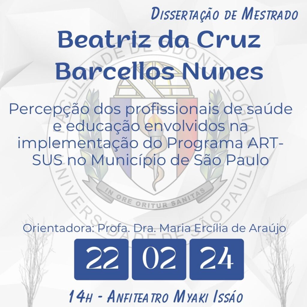 Leia mais sobre o artigo Dissertação de Mestrado de Beatriz da Cruz Barcellos Nunes
