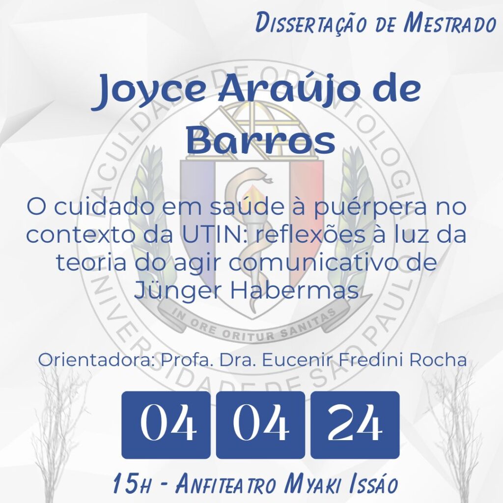 Leia mais sobre o artigo Dissertação de Mestrado de Joyce Araújo de Barros