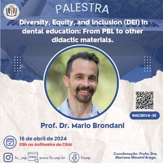 Leia mais sobre o artigo Palestra com o Prof. Dr. Mário Brondani no Anfiteatro do CRAI