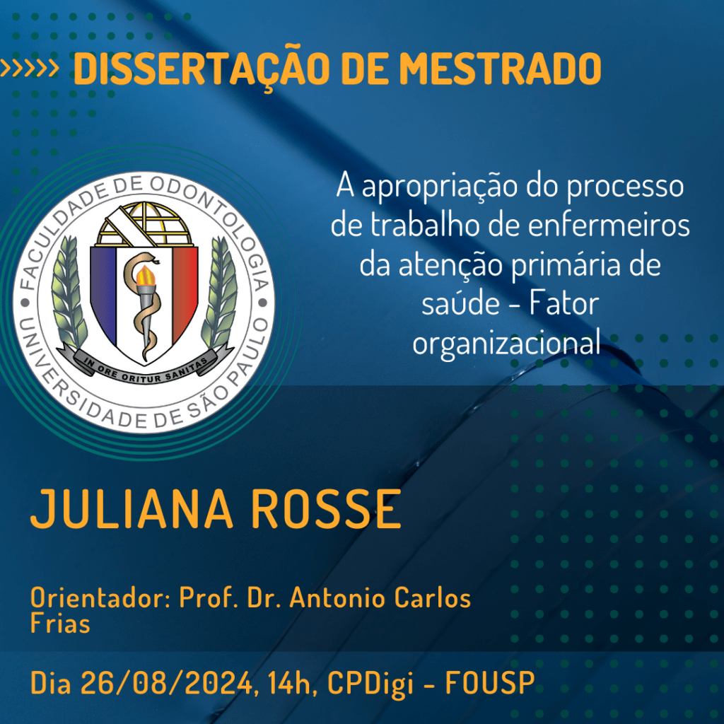 Leia mais sobre o artigo Dissertação de Mestrado de Juliana Rosse