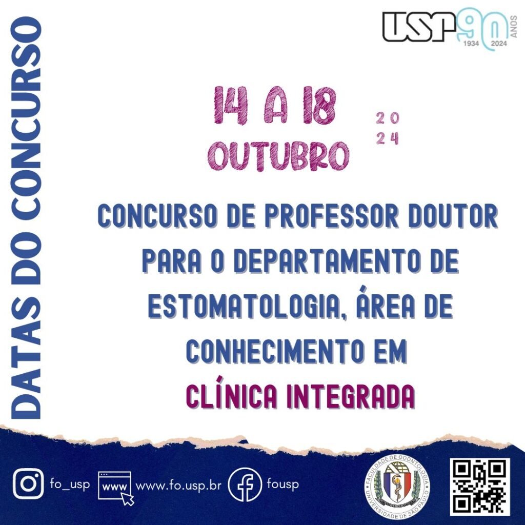 Leia mais sobre o artigo Concurso para Professor Doutor do ODE, área de conhecimento em Clínica Integrada