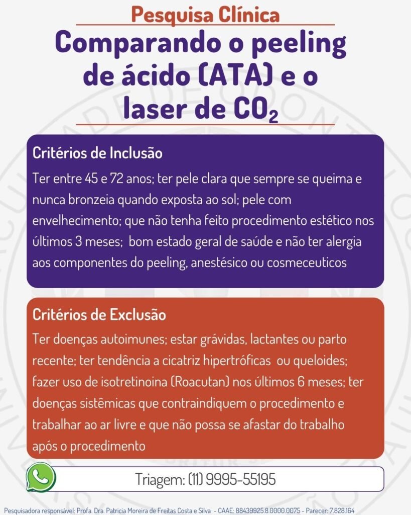 Leia mais sobre o artigo Comparando o peeling de ácido (ATA) e o laser de CO2